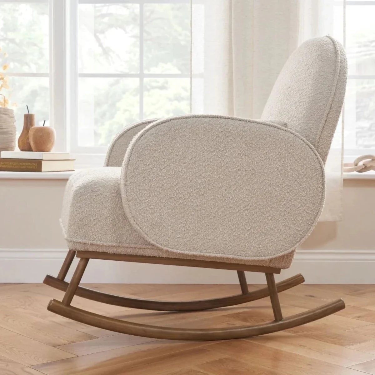 Tutti Bambini Micah Rocking Chair & Footstool - Boucle Biscuit