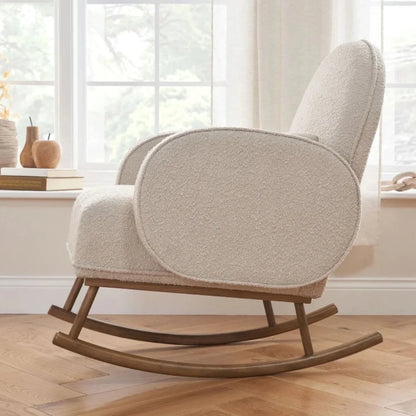 Tutti Bambini Micah Rocking Chair & Footstool - Boucle Biscuit