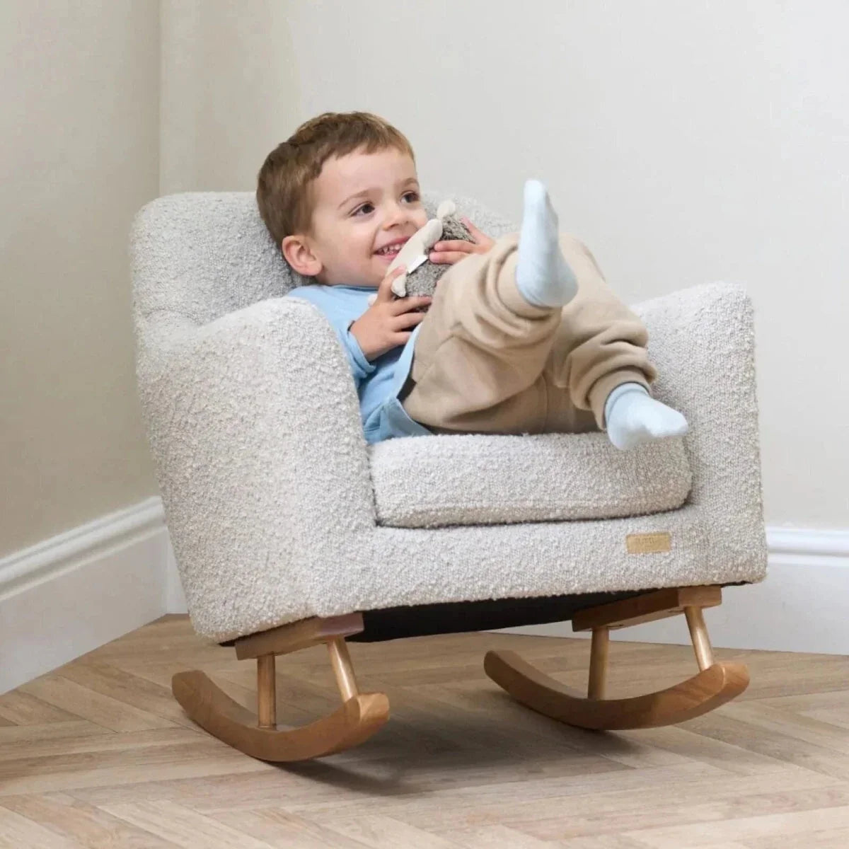 Tutti Bambini Jonah Mini Me Children's Rocking Chair - Boucle Mushroom