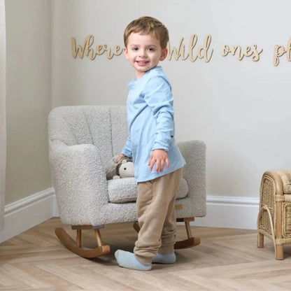 Tutti Bambini Jonah Mini Me Children's Rocking Chair - Boucle Mushroom