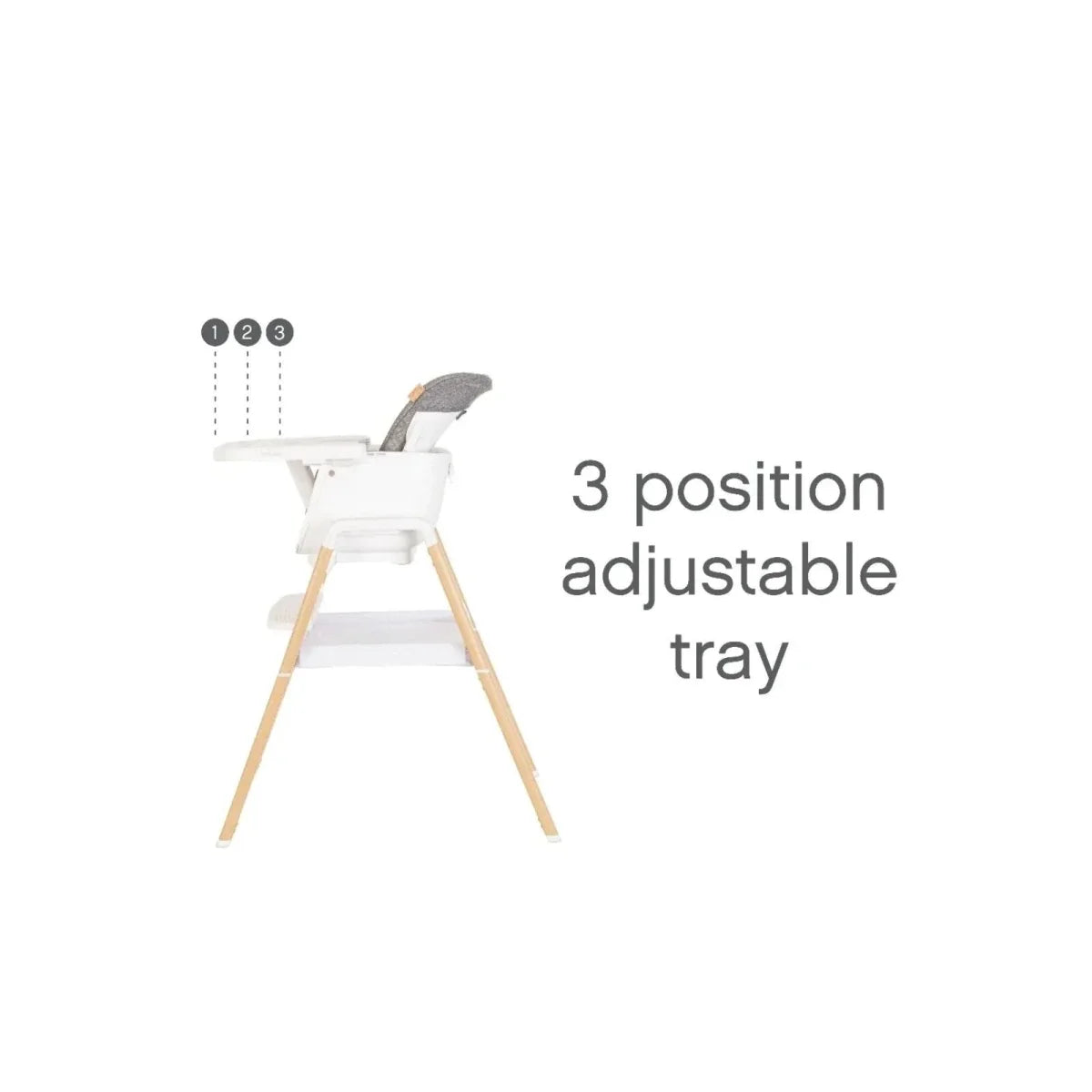 Tutti Bambini Nova Evolutionary Highchair - Scandinavian Walnut/Ecru