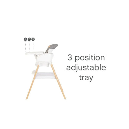 Tutti Bambini Nova Evolutionary Highchair - Scandinavian Walnut/Ecru