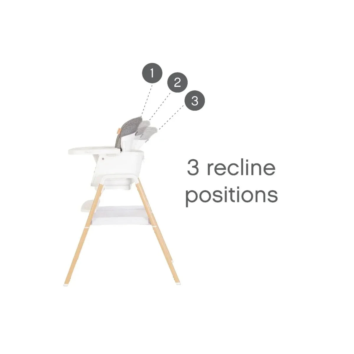 Tutti Bambini Nova Evolutionary Highchair - Scandinavian Walnut/Ecru