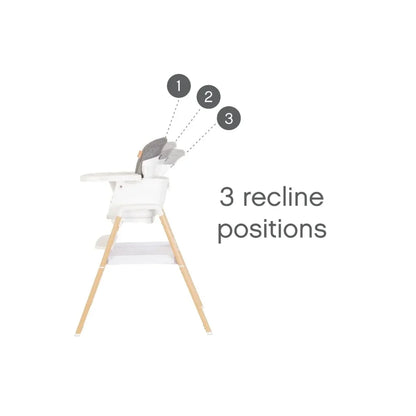 Tutti Bambini Nova Evolutionary Highchair - Scandinavian Walnut/Ecru