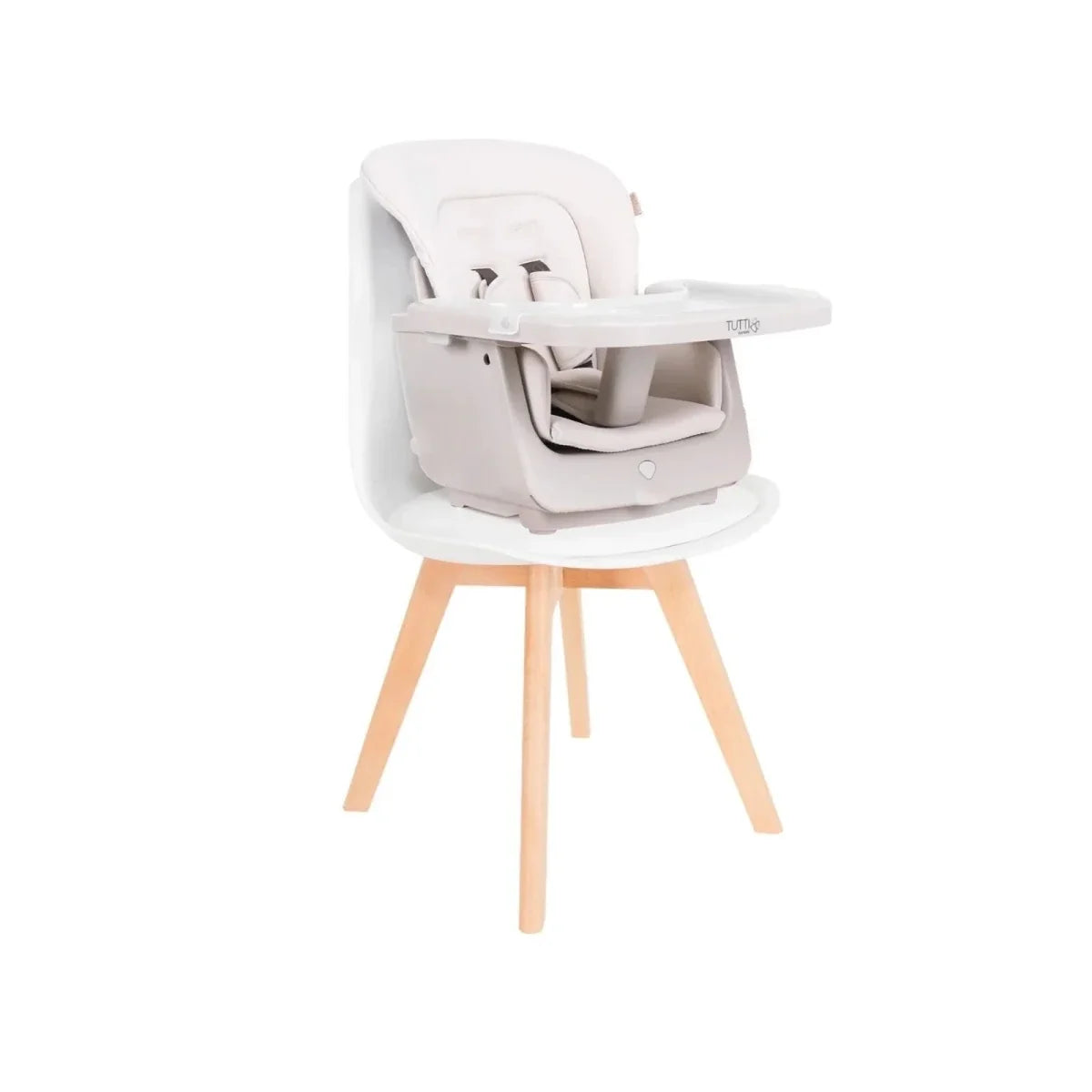 Tutti Bambini Nova Evolutionary Highchair - Scandinavian Walnut/Ecru
