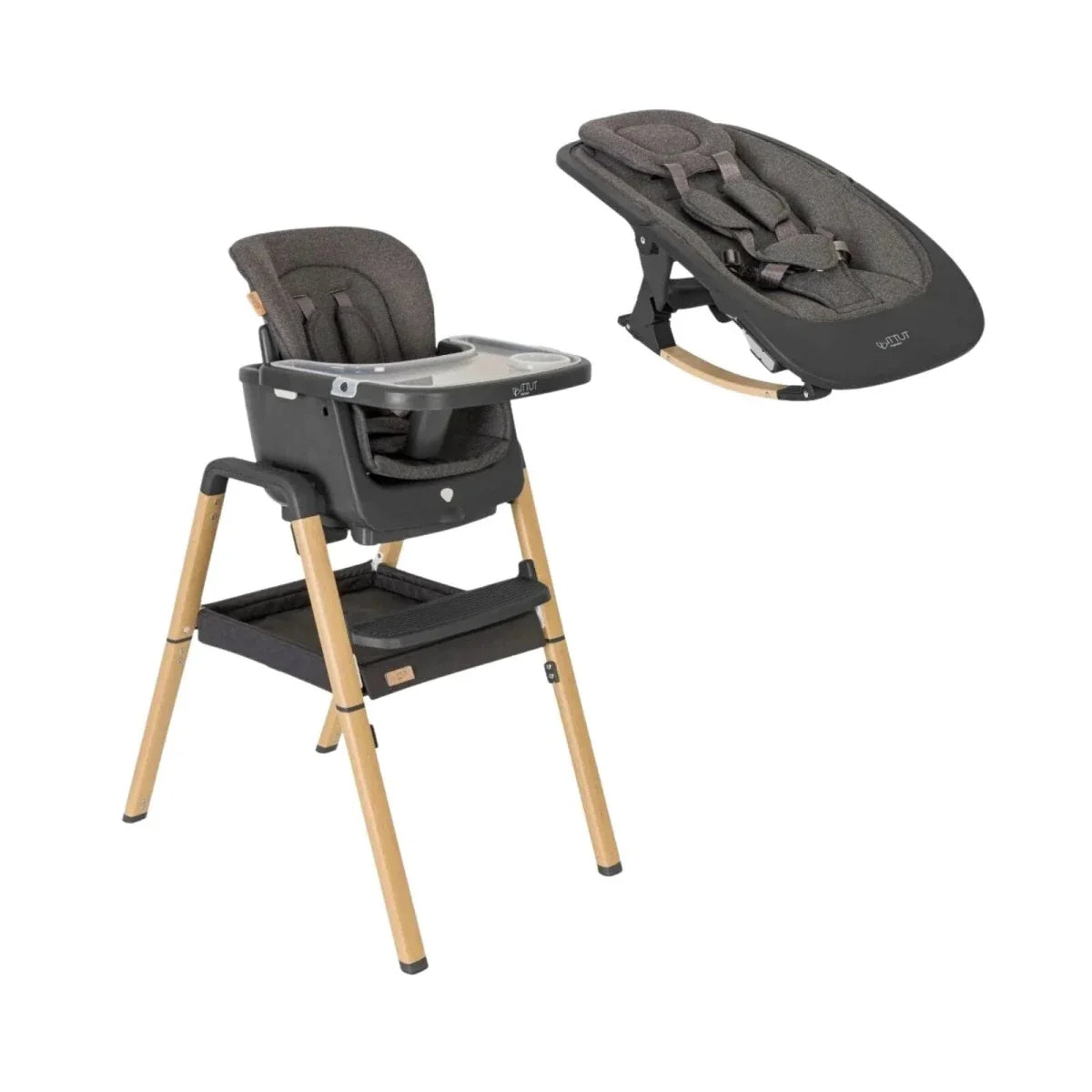 Tutti Bambini Nova Birth to 12 Years Complete Highchair Package - Grey/Oak