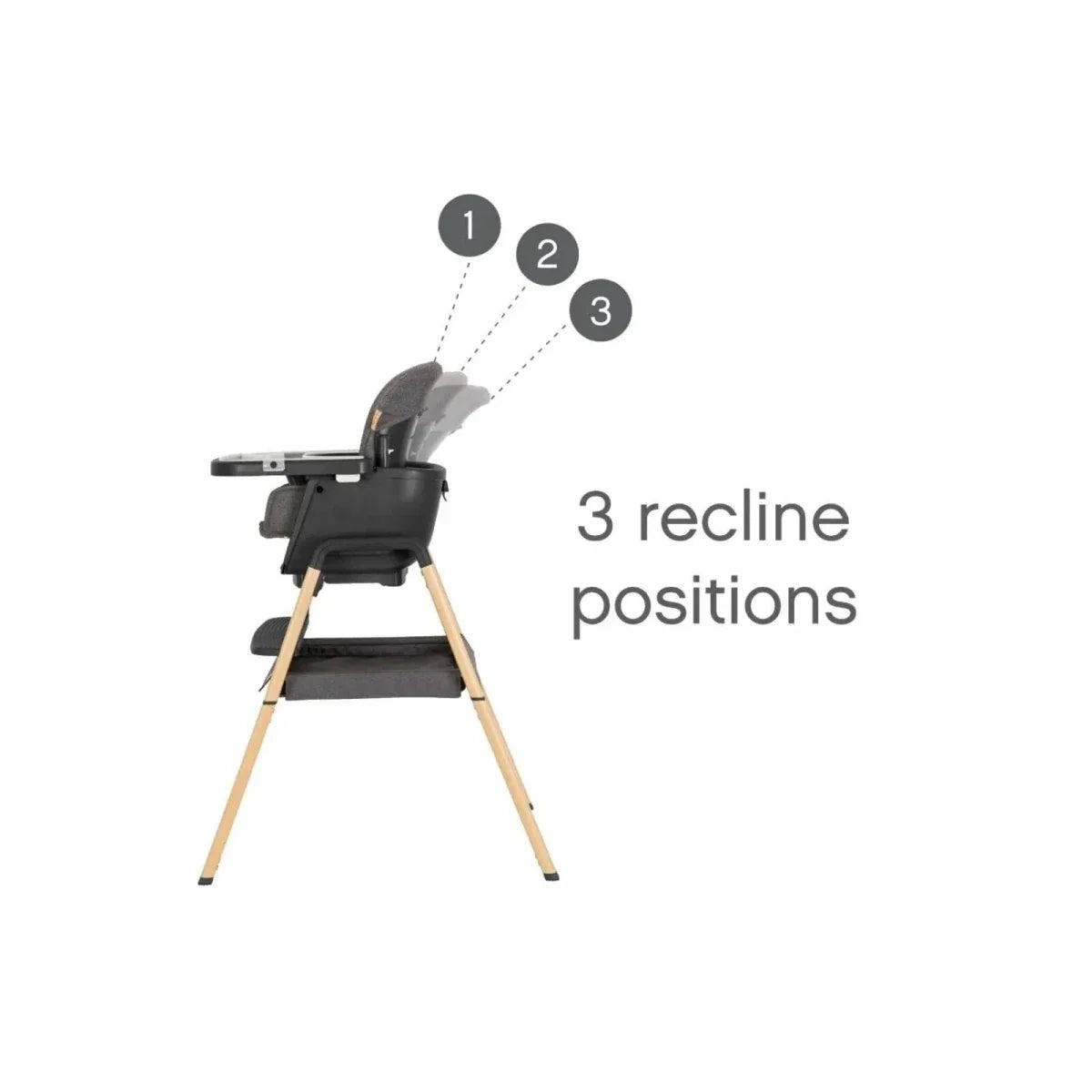 Tutti Bambini Nova Birth to 12 Years Complete Highchair Package - Grey/Oak