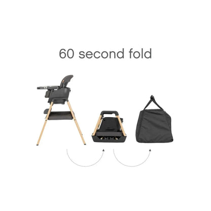 Tutti Bambini Nova Birth to 12 Years Complete Highchair Package - Grey/Oak