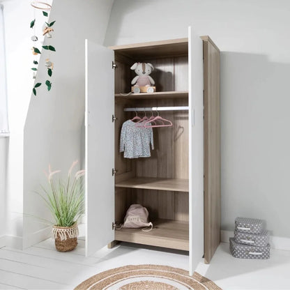 Tutti Bambini Modena 3 Piece Room Set with Sprung Fibre Mattress - White/Oak