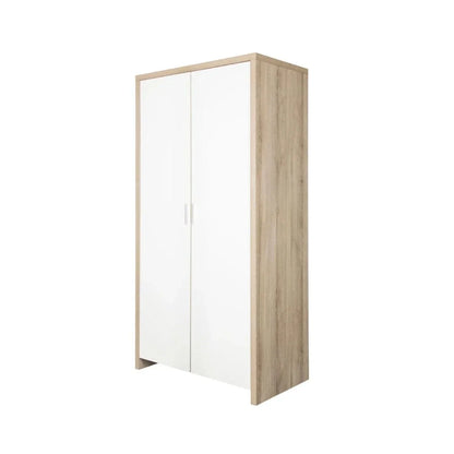 Tutti Bambini Modena 3 Piece Room Set with Sprung Fibre Mattress - White/Oak