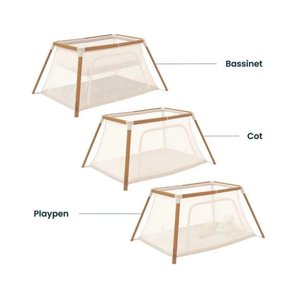 Tutti Bambini CoZee Go Day & Night Bundle - Scandinavian Walnut/Ecru