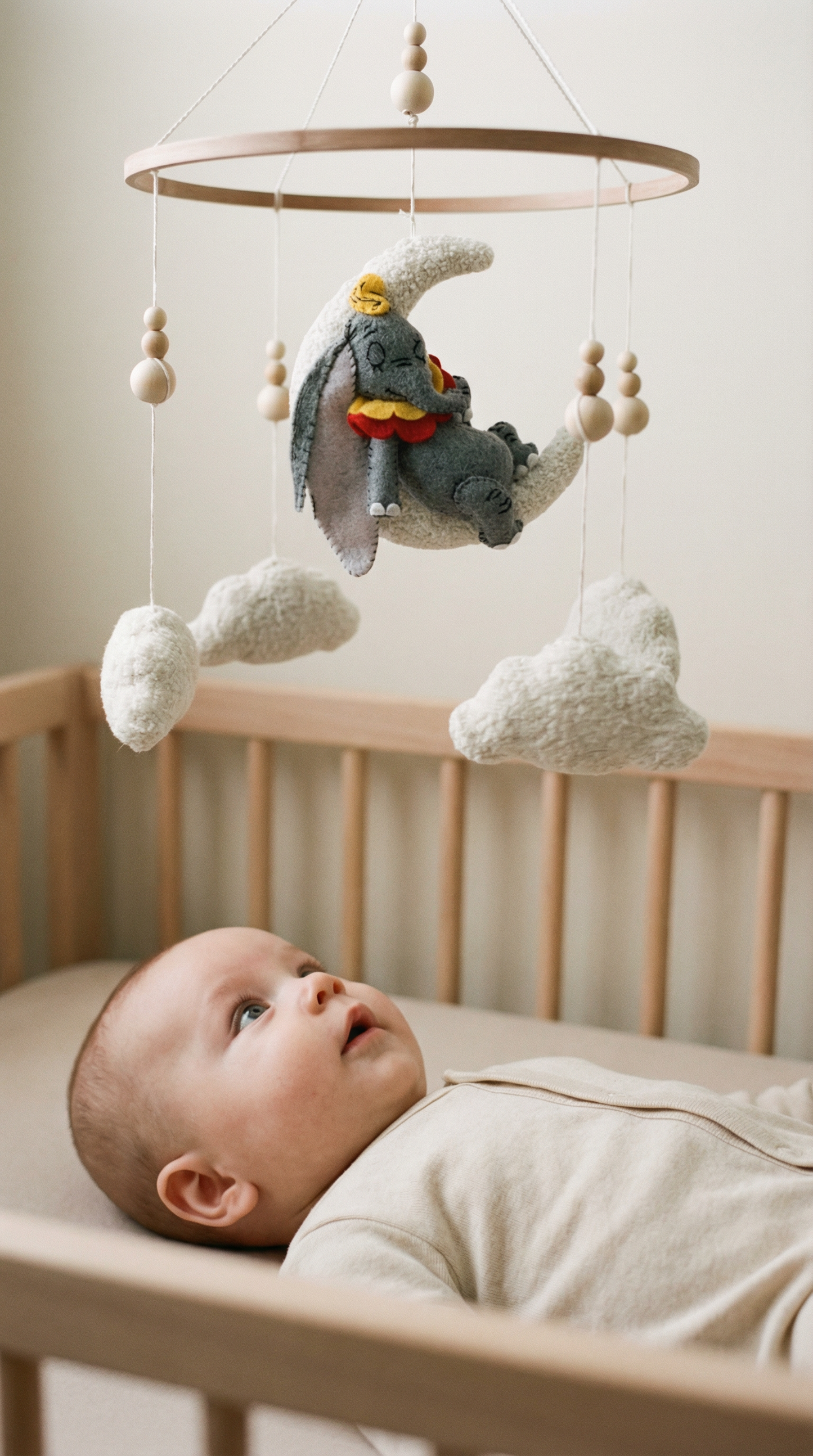 Berceau mobile éléphant rêveur