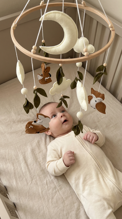 Le berceau mobile de la forêt au clair de lune