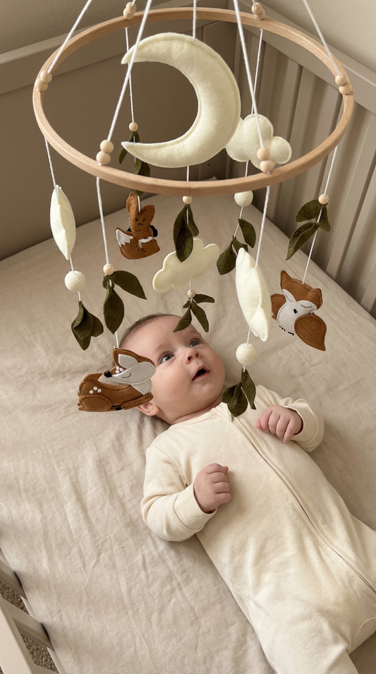 Le berceau mobile de la forêt au clair de lune