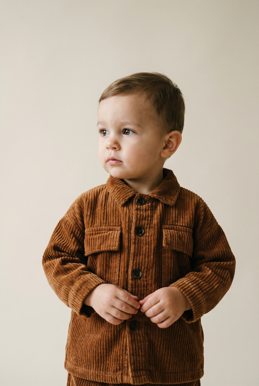 Veste utilitaire en velours côtelé avec poches