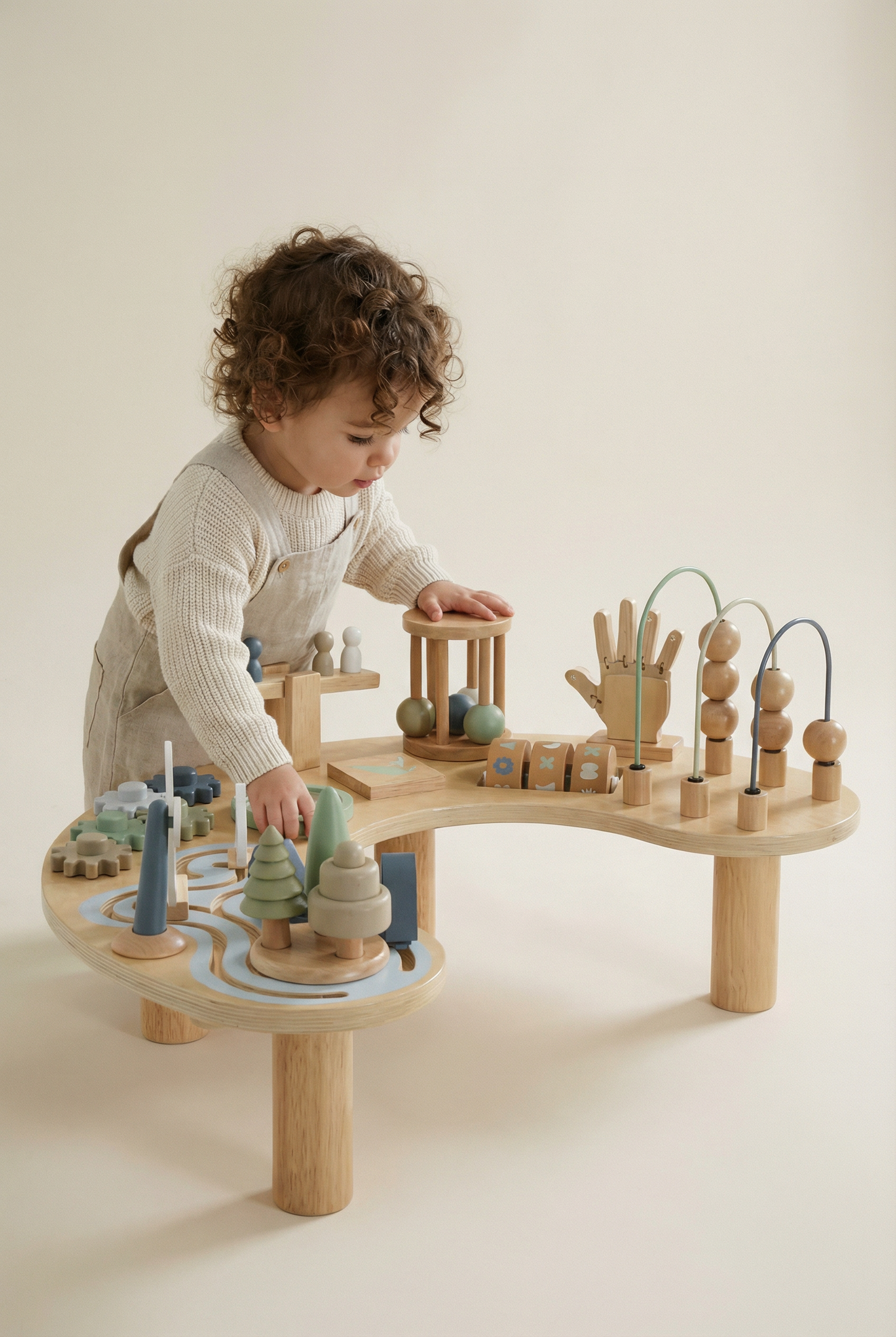 Table d'activités en bois Montessori
