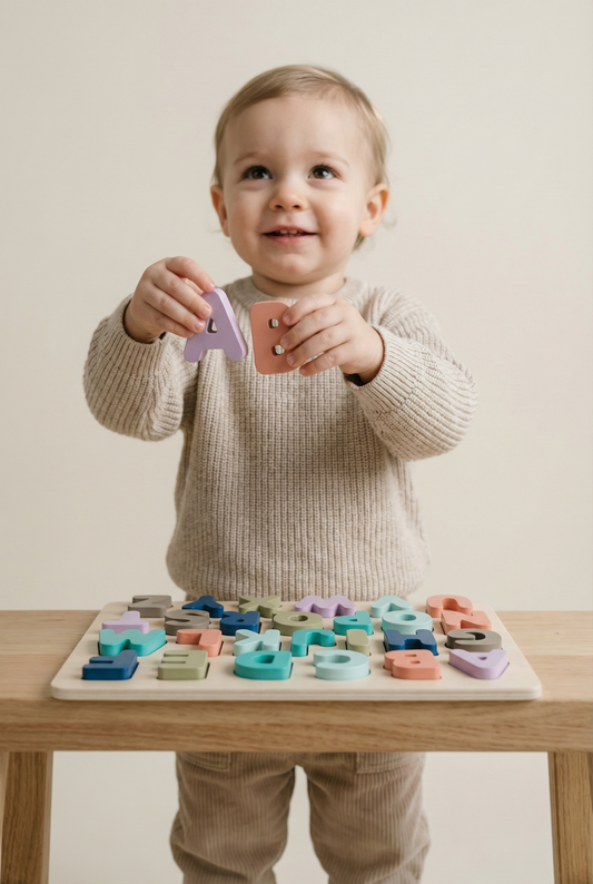 Puzzle des lettres majuscules Macaron