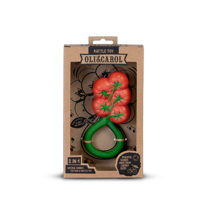 Oli & Carol Tomato Baby Rattle & Teether