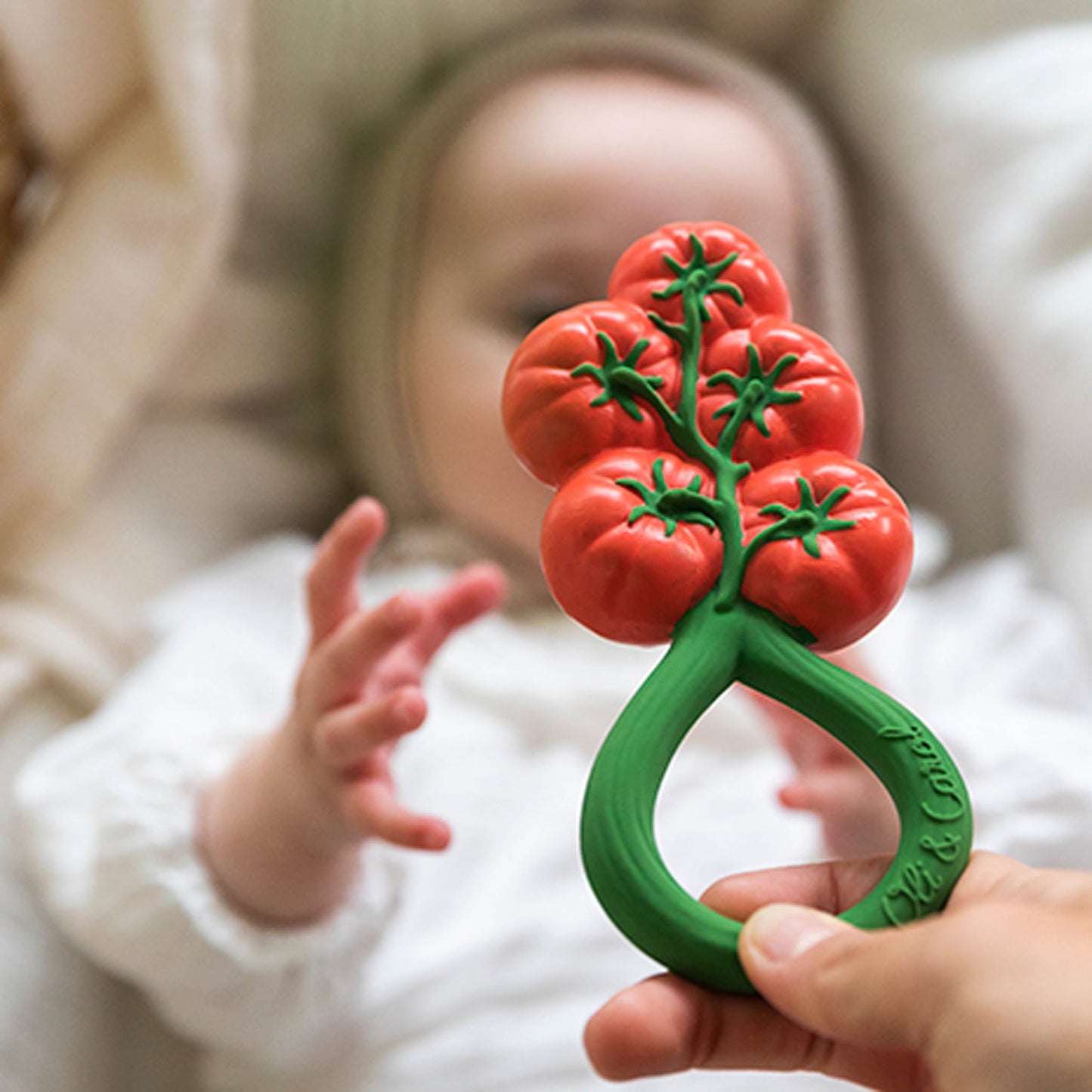 Oli & Carol Tomato Baby Rattle & Teether