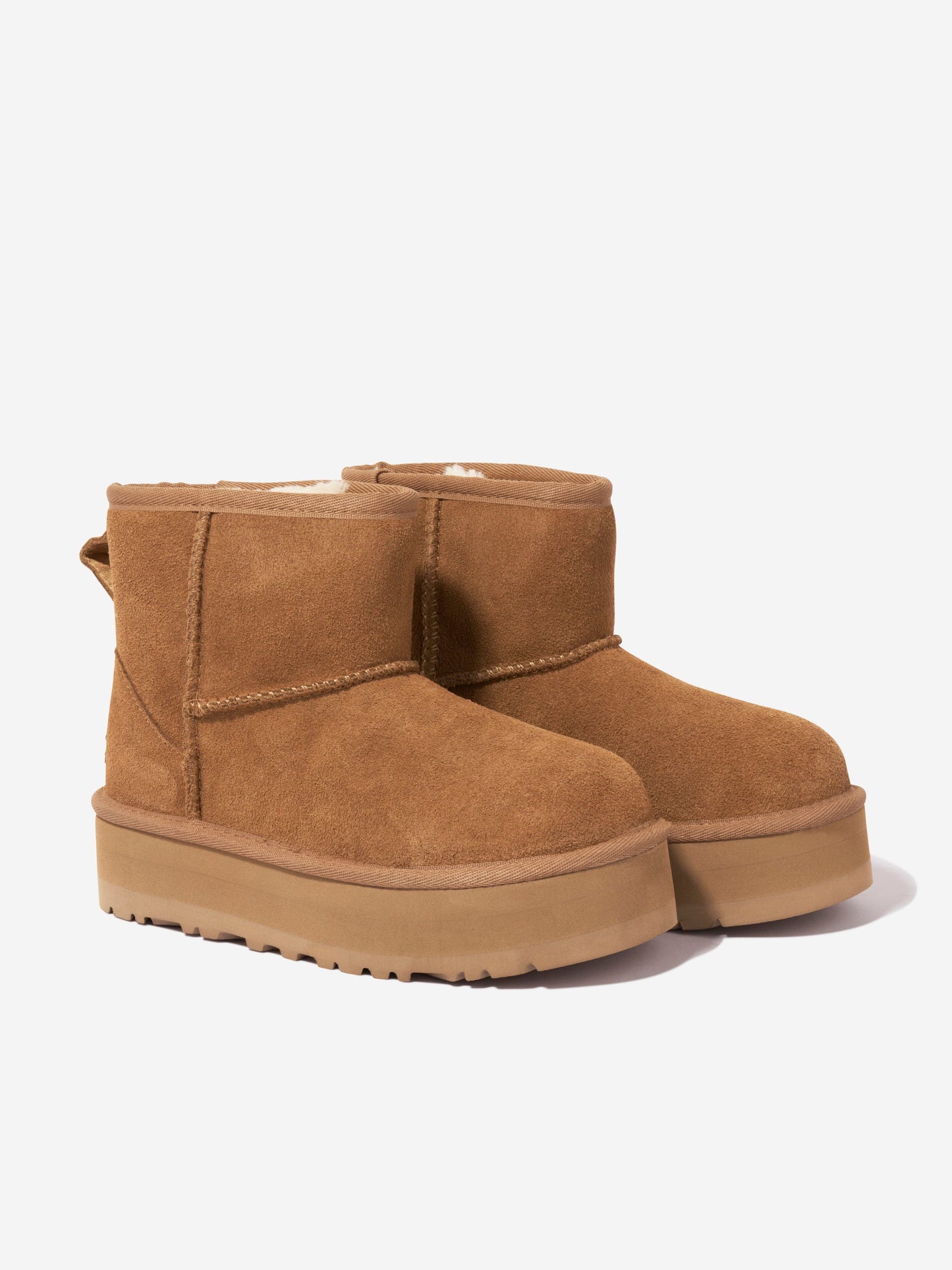 UGG Girls Classic Mini Platform Boots in Chestnut