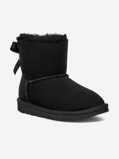 UGG Girls Mini Bailey Bow II Boots in Black