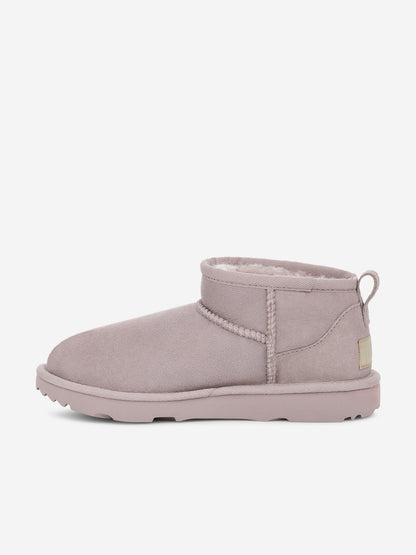 UGG Girls Classic Ultra Mini Boots in Purple