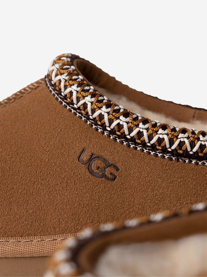 UGG Kids Suede Tasman II Slippers in Chestnut