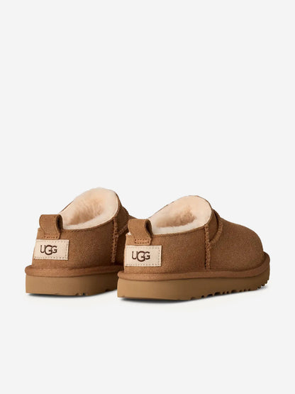 UGG Kids Classic Micro Slippers in Chestnut