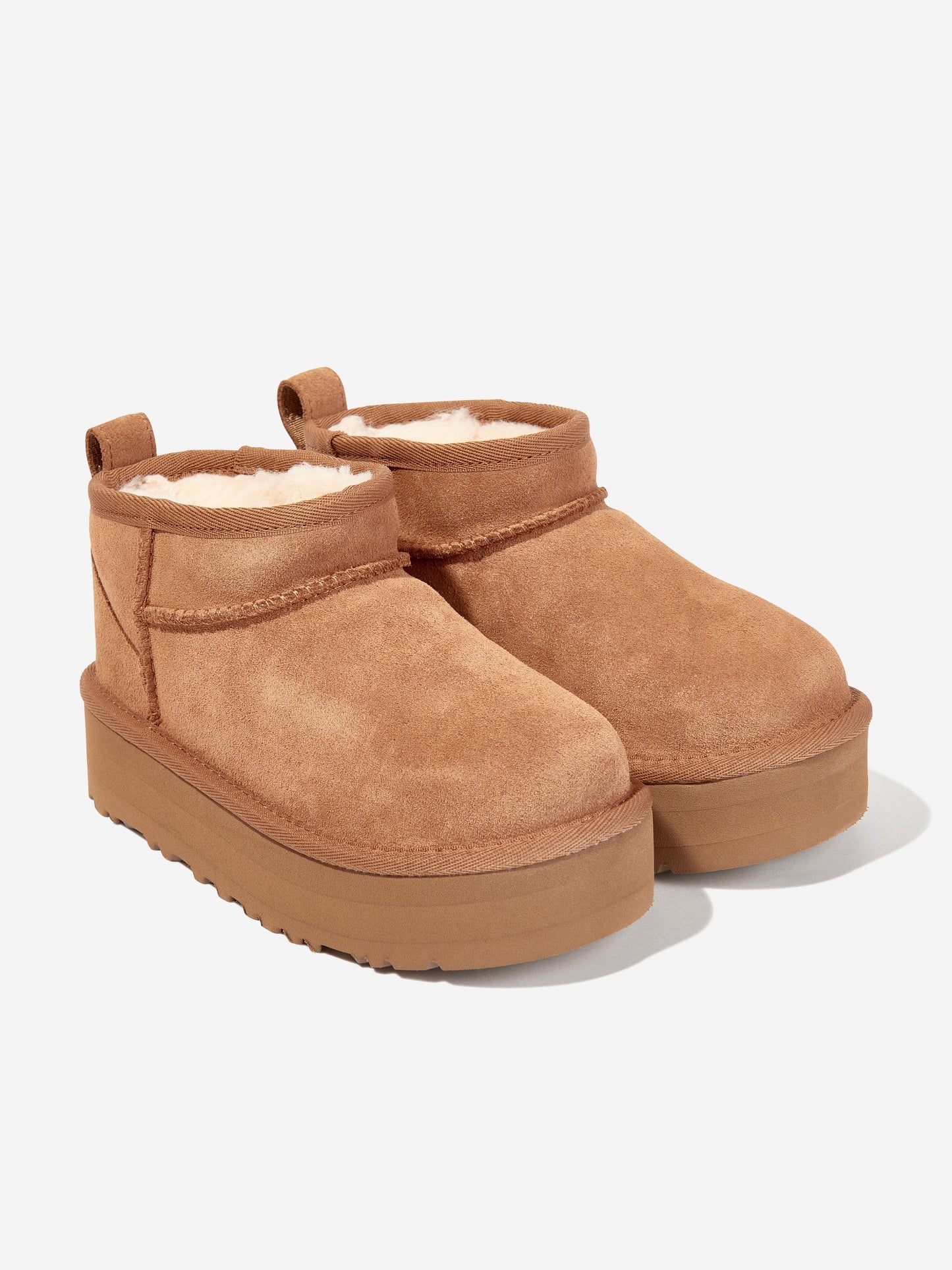 UGG Girls Classic Ultra Mini Platform Boots in Chestnut