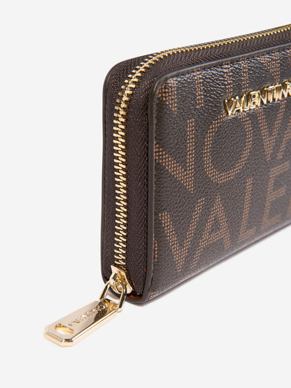 Valentino Regina Re Zip Around Wallet in Brown (13cm)