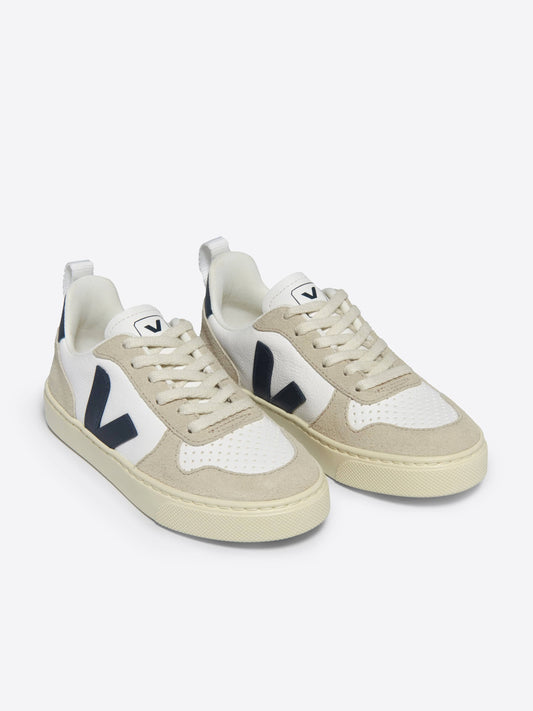 Veja Boys Laces Leather V-10 Trainers in White