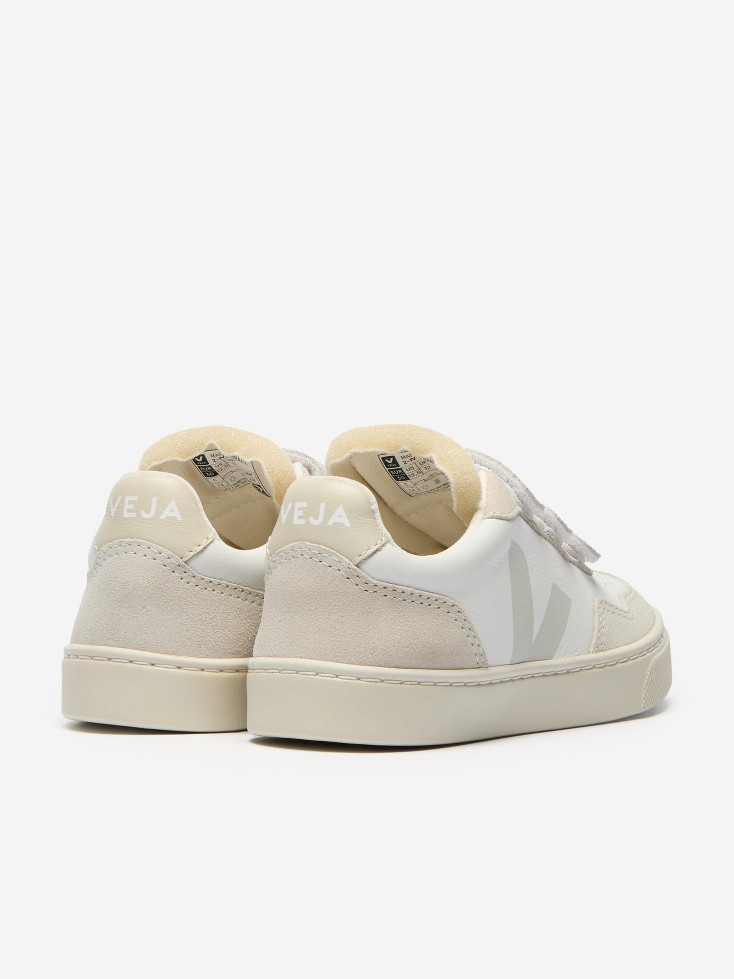 Veja Kids Leather Small V-90 Trainers in White