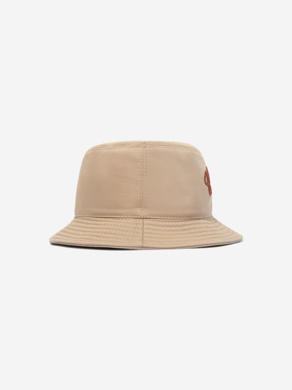 Versace Kids Logo Bucket Hat in Beige