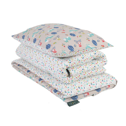 Woody Organic Cotton Toddler 3 Piece All-in-One 4.0 Tog Quilt Bedding Set with Bumper