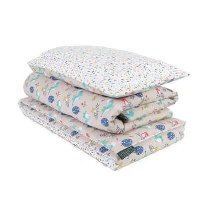 Woody Organic Cotton Toddler 3 Piece All-in-One 4.0 Tog Quilt Bedding Set with Bumper
