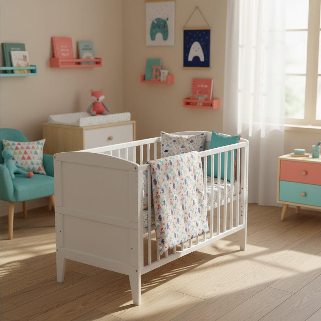 Woody Organic Cotton Toddler 3 Piece All-in-One 4.0 Tog Quilt Bedding Set with Bumper