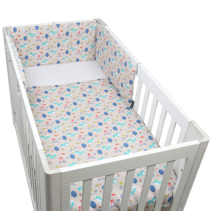 Woody Organic Cotton Toddler 3 Piece All-in-One 4.0 Tog Quilt Bedding Set with Bumper