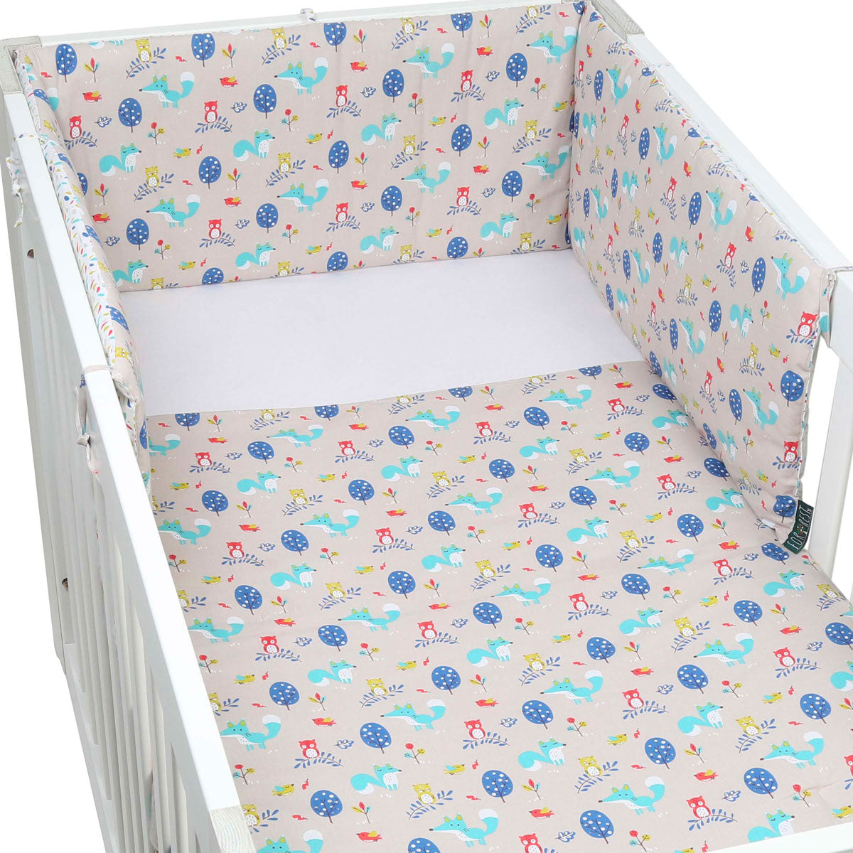 Woody Organic Cotton Toddler 3 Piece All-in-One 4.0 Tog Quilt Bedding Set with Bumper