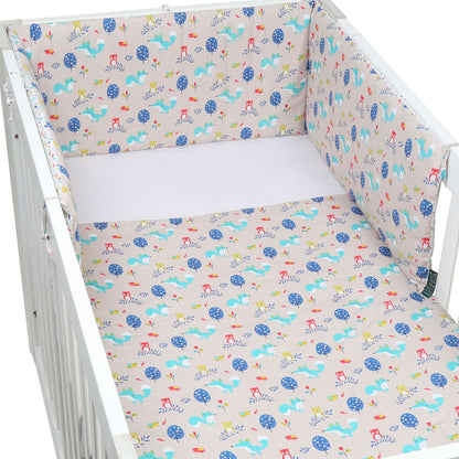 Woody Organic Cotton Toddler 3 Piece All-in-One 4.0 Tog Quilt Bedding Set with Bumper