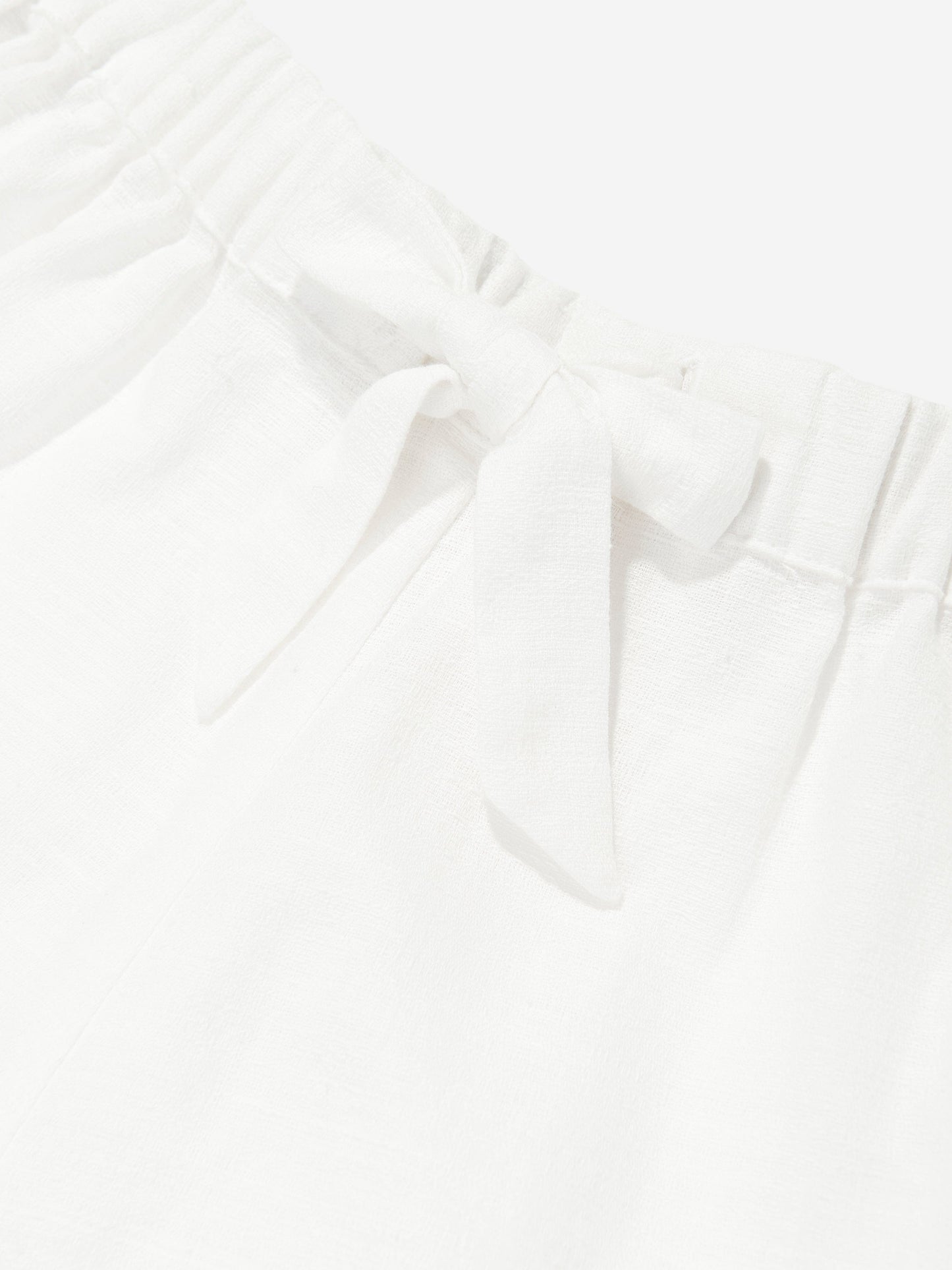 Zimmermann Girls Wylie Trimmed Shorts in Ivory