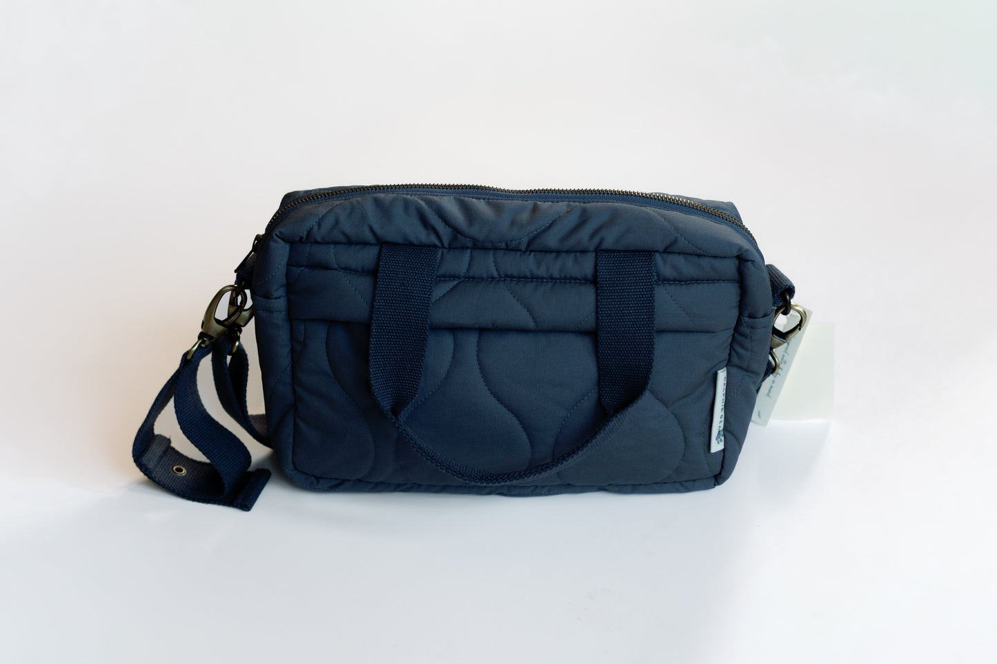 Ralphie Bear Quilted Changing Stroller Bag -Slate/Wildflower
