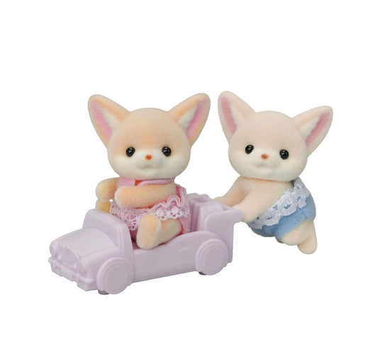 Coffret de jeu Sylvanian Families Jumeaux Renards Fennec pour les enfants de 3 ans et plus