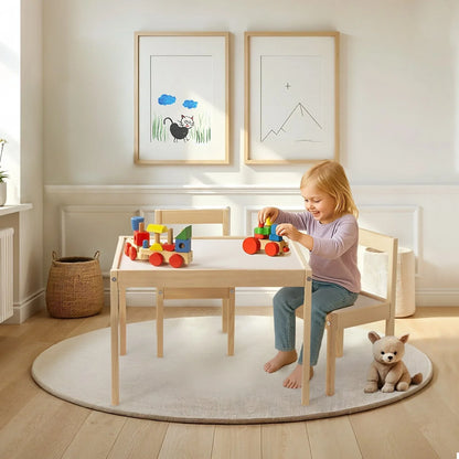 Ensemble table et chaise en bois Montessori pour bébé