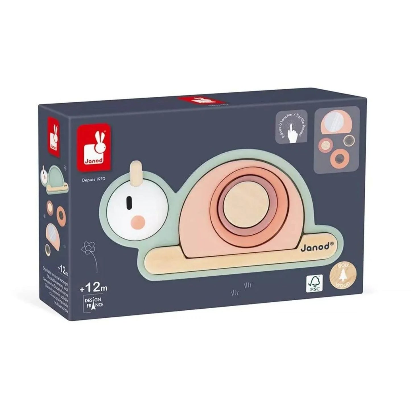 Janod Stackable Sensory Snail Sweet Cocoon