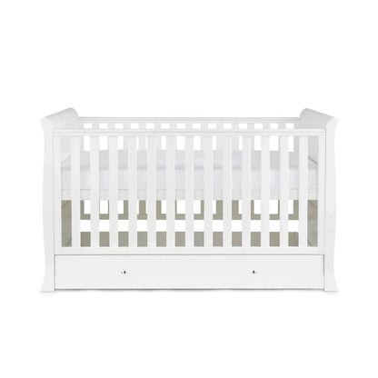 Ickle Bubba Snowdon Classic 2 Piece Furniture Set White - Premium Sprung Mattress