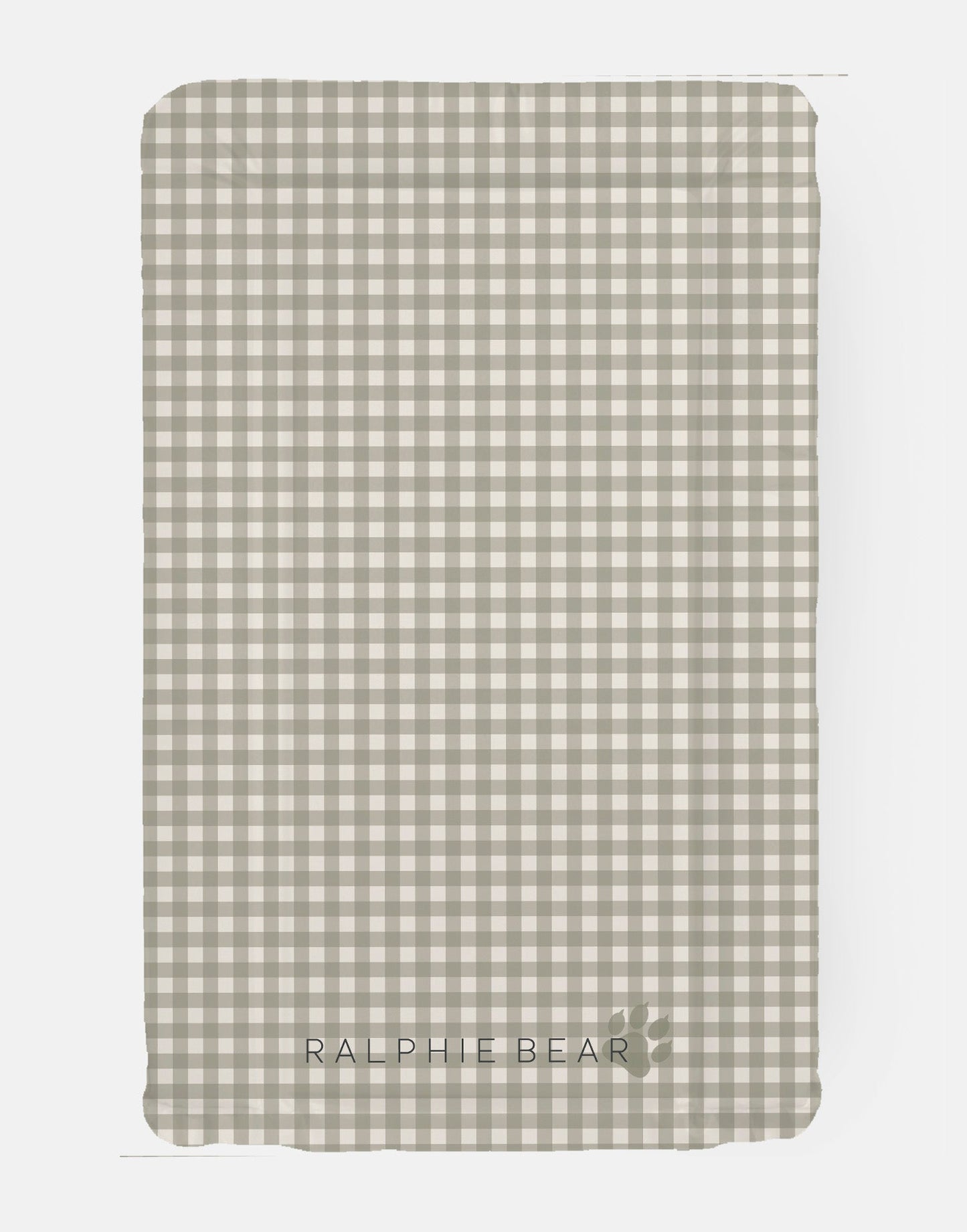 Gingham Sage Table Changing Mat