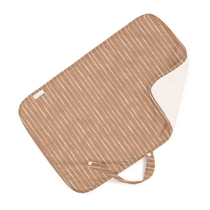 Baby Travel Changing Mats - Dune Tan with White
