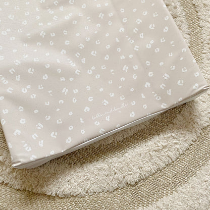 Anti-Roll Wedge Baby Changing Mat - Sand Animal Print