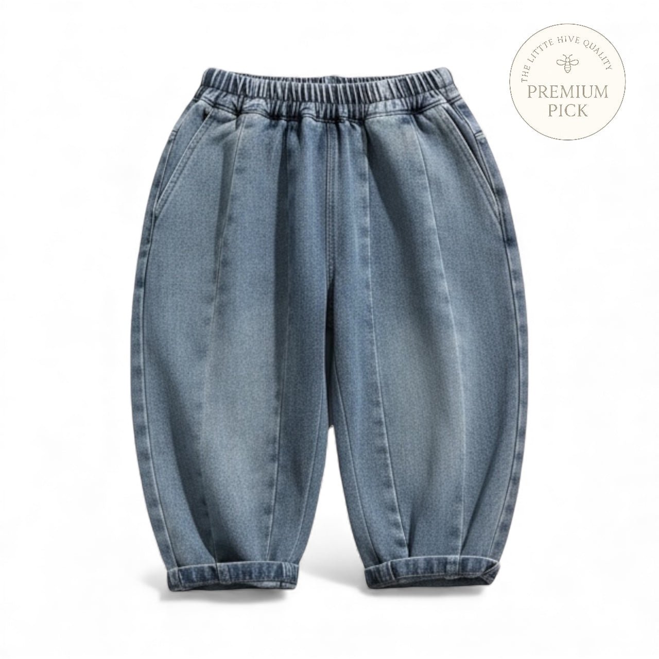 Balloon Denim Trousers - The Little Hive