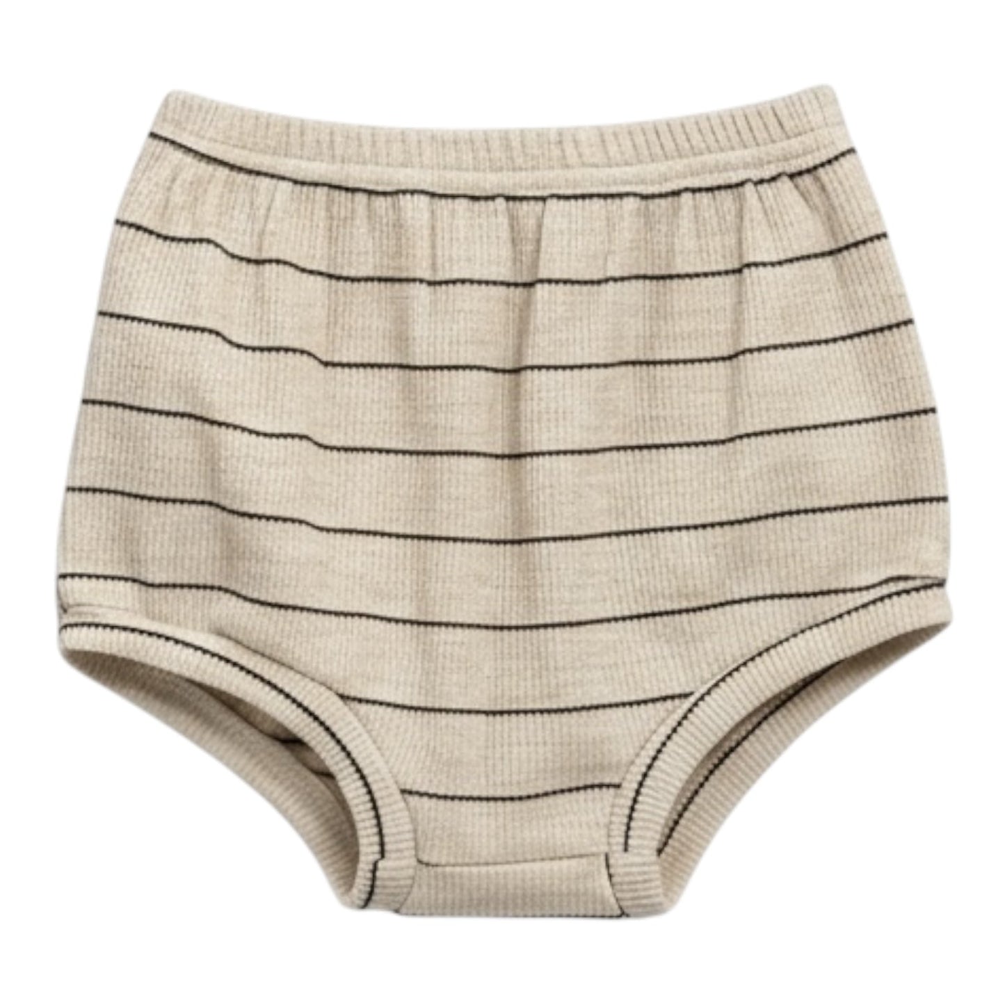 Beige Stripe Short Sleeve Top & Bloomer Set - The Little Hive